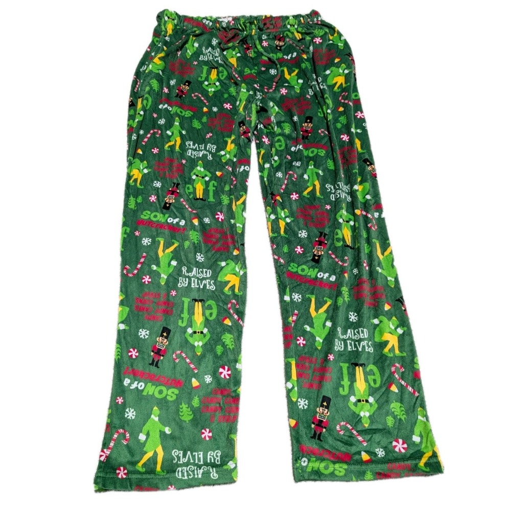 ELF Movie Christmas Pajama Pants Soft‎ Warm PJ Bottoms Adult Men's XL